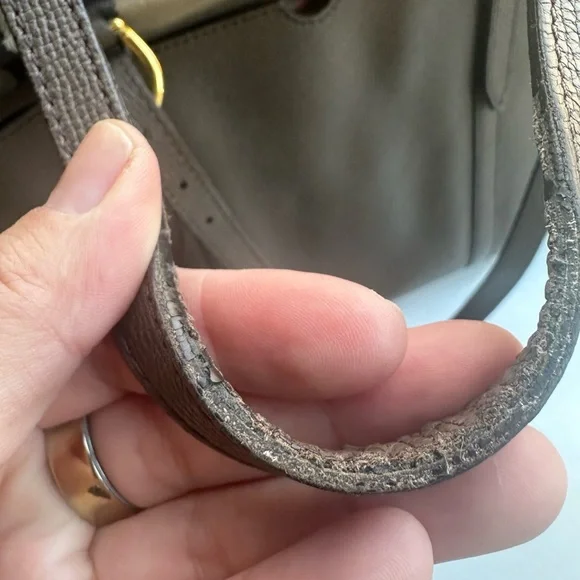 Burberry leather and canvas Tan and Brown - Grey Shoulder / Tote Bag - Picture 5 of 12